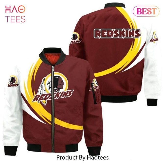 New Fashion   Washington Football Team Bomber Jacket Graphic Curve