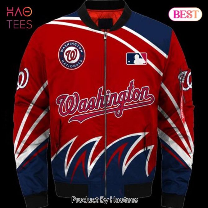 New Fashion   Washington Nationals Bomber Jacket Style Winter Mlb Coat Gift For Men - Image 2