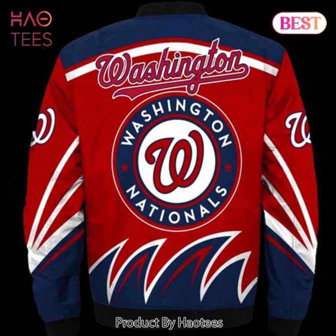 New Fashion   Washington Nationals Bomber Jacket Style Winter Mlb Coat Gift For Men - Image 3