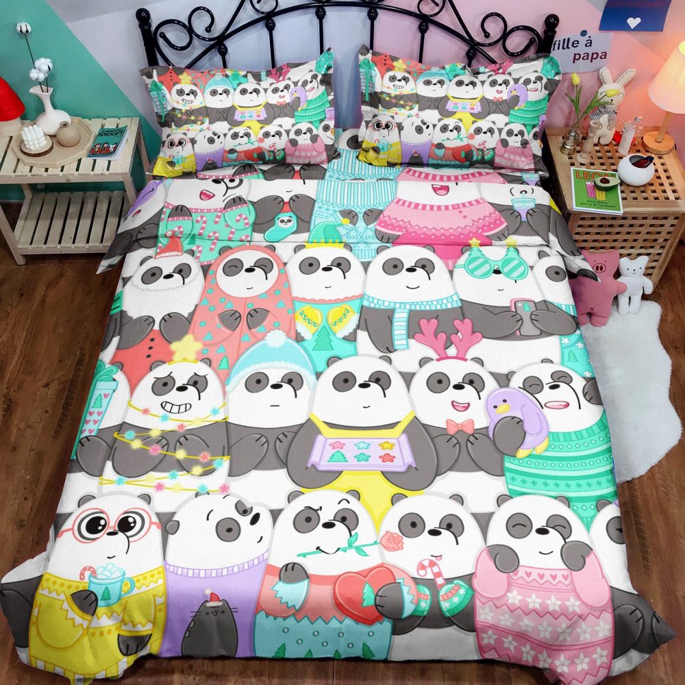 We Bare Bear Bedding Set Duvet Cover And 2 Pillowcases