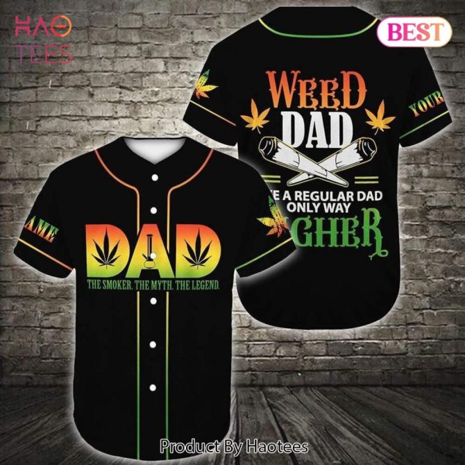 Funny Weed Dad Baseball Jersey - Perfect Gift For Cannabis-Loving Fathers - Unique & Stylish Shirt