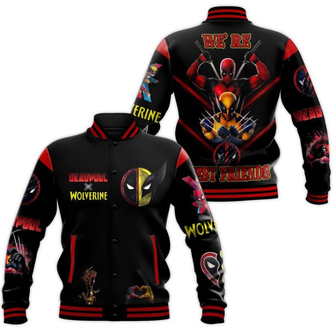 Deadpool & Wolverine Varsity Jacket - Limited Edition Comic Hero Design
