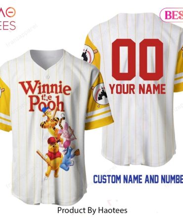 Custom Winnie The Pooh Baseball Jersey - Personalize With Your Name & Number!