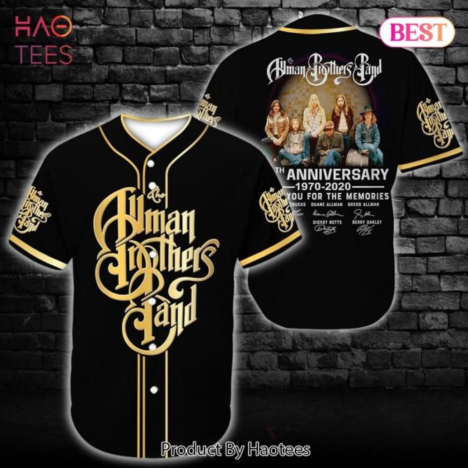 Celebrate With Allman Brothers Band 50Th Anniversary Jersey - Limited Edition Music Apparel