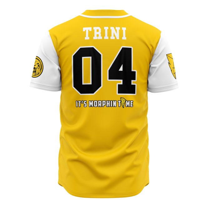 Custom Sabertooths Baseball Jersey - Vibrant Yellow Teamwear With Logo & Button-Up Design - Image 2