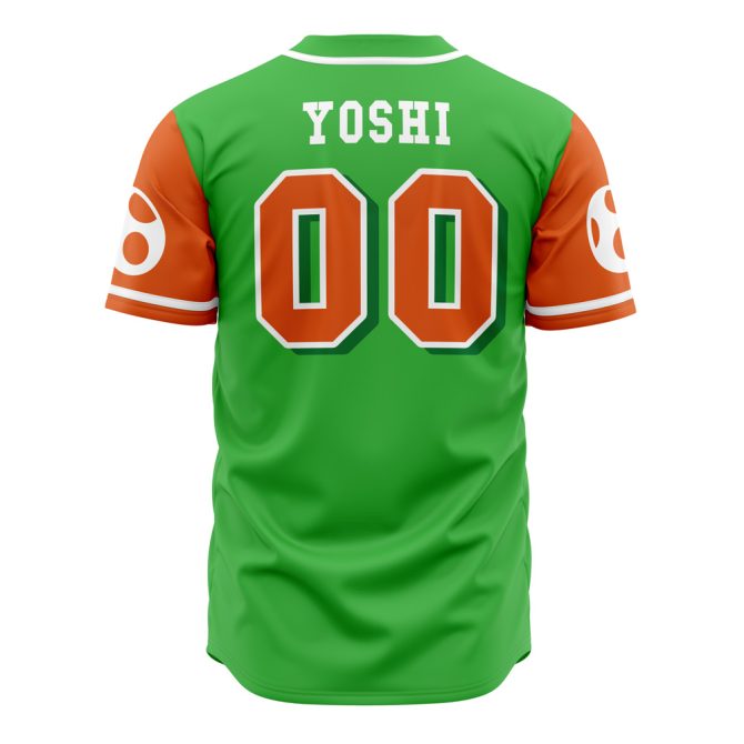 Level Up In Style: Yoshi Squad Green Baseball Jersey For Gamers & Fans - Limited Edition! - Image 2