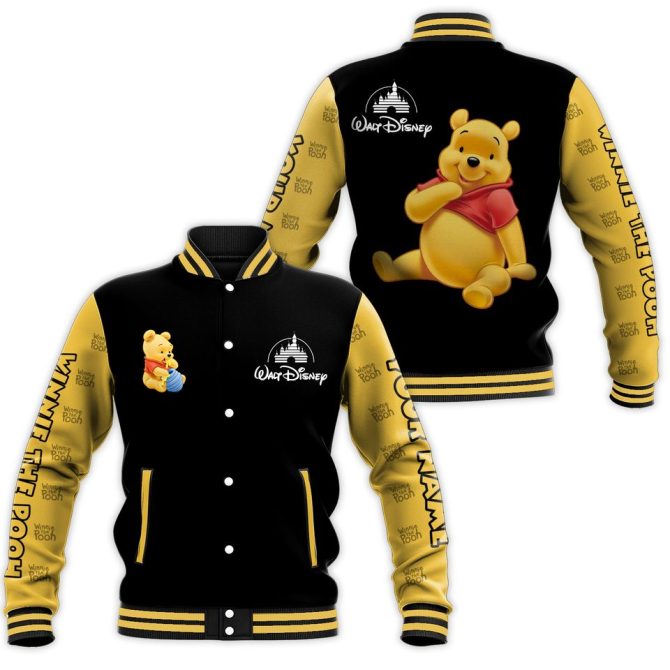 Disney Winnie The Pooh Varsity Jacket – Cozy, Stylish Fan Favorite Apparel