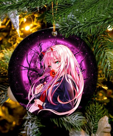 Zero Two Moonlight Ceramic Circle Ornament Perfect Gift For Christmas Holiday