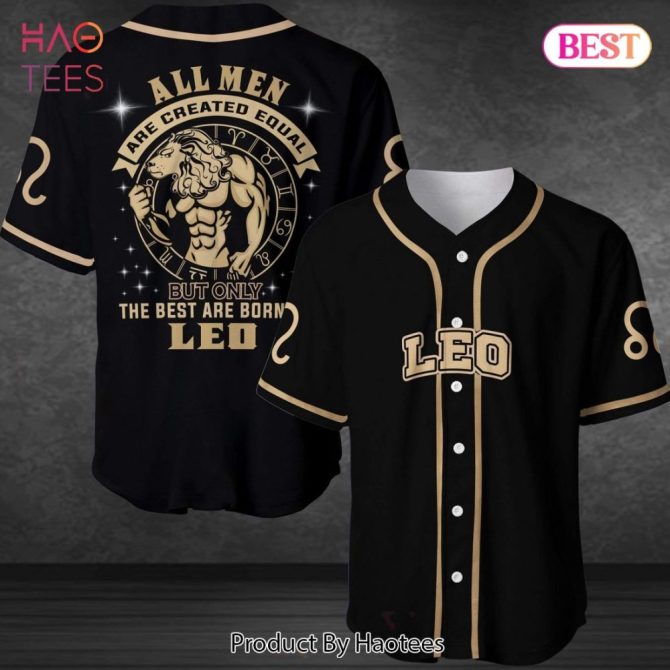 Leo Zodiac Baseball Jersey - Bold Black & Gold Design For Proud Leos