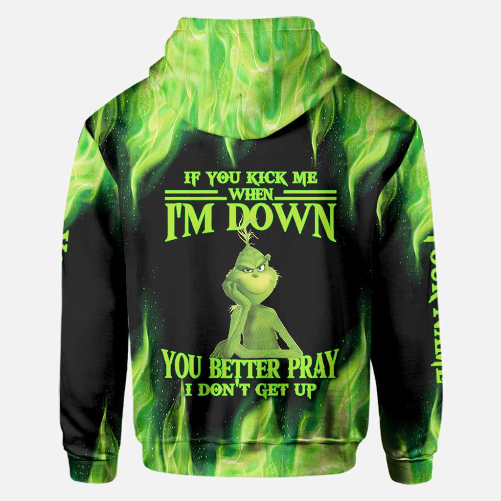 If You Kick Me - Personalized Stole Christmas All Over T-Shirt And Hoodie Grinch All Over Print T Shirt - Image 2