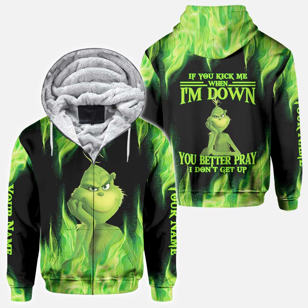 If You Kick Me - Personalized Stole Christmas All Over T-Shirt And Hoodie Grinch All Over Print T Shirt - Image 5