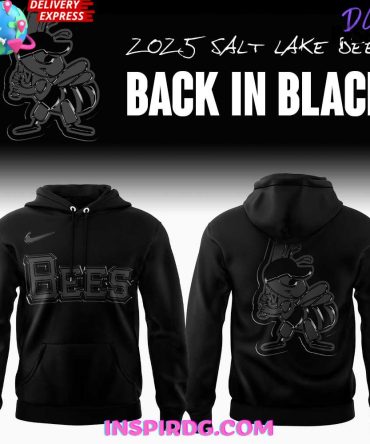 Salt Lake Bees “Back In Black” 2025 Special All Over Print Hoodie