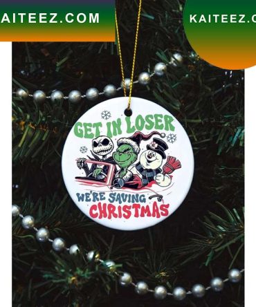 1 Sided Merry Christmas  Grinch Christmas Ornament