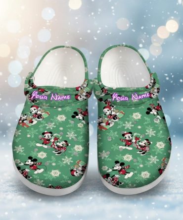 Personalized Minnie And Mickey Mouse Christmas Crocs For Adults - Discover Comfort And Style Clog Shoes Unisex Clogs Garden Shoes