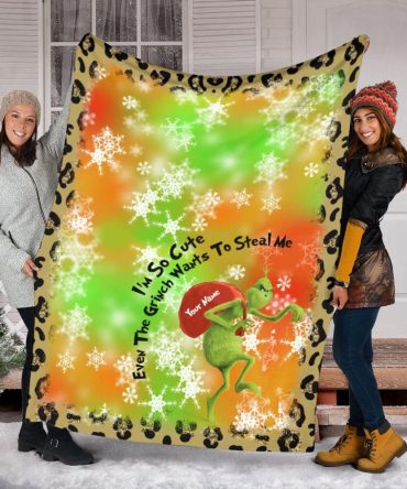 Wonderful Time Of A Year - Personalized Stole Christmas Blanket Grinch Blanket