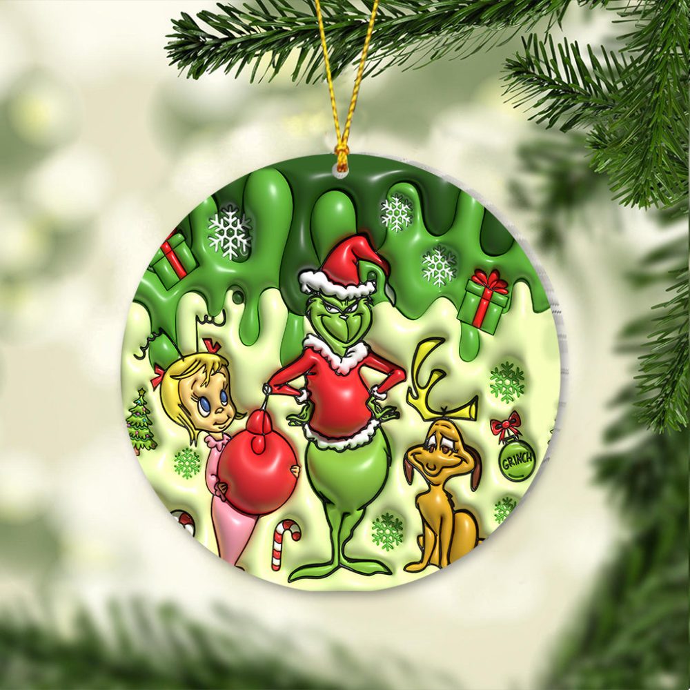 Merry Grinchmas - Personalized Stole Christmas Ornament Grinch Christmas Ornaments, Grinch Lover Gifts, Unique Grinch Ornaments, Custom Grinch Decor - Image 4