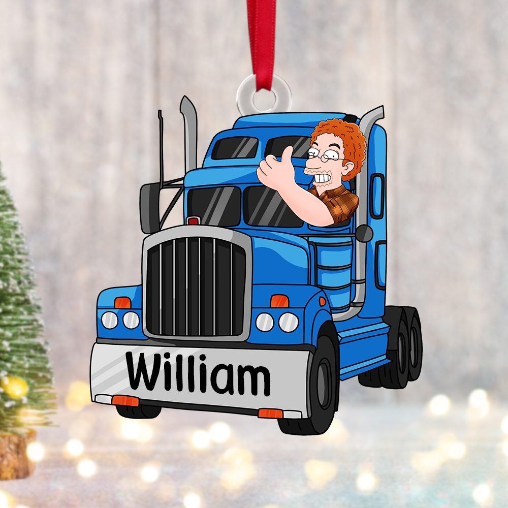 Personalized Gifts For Trucker Christmas Ornament 04Acpu111124Hg
