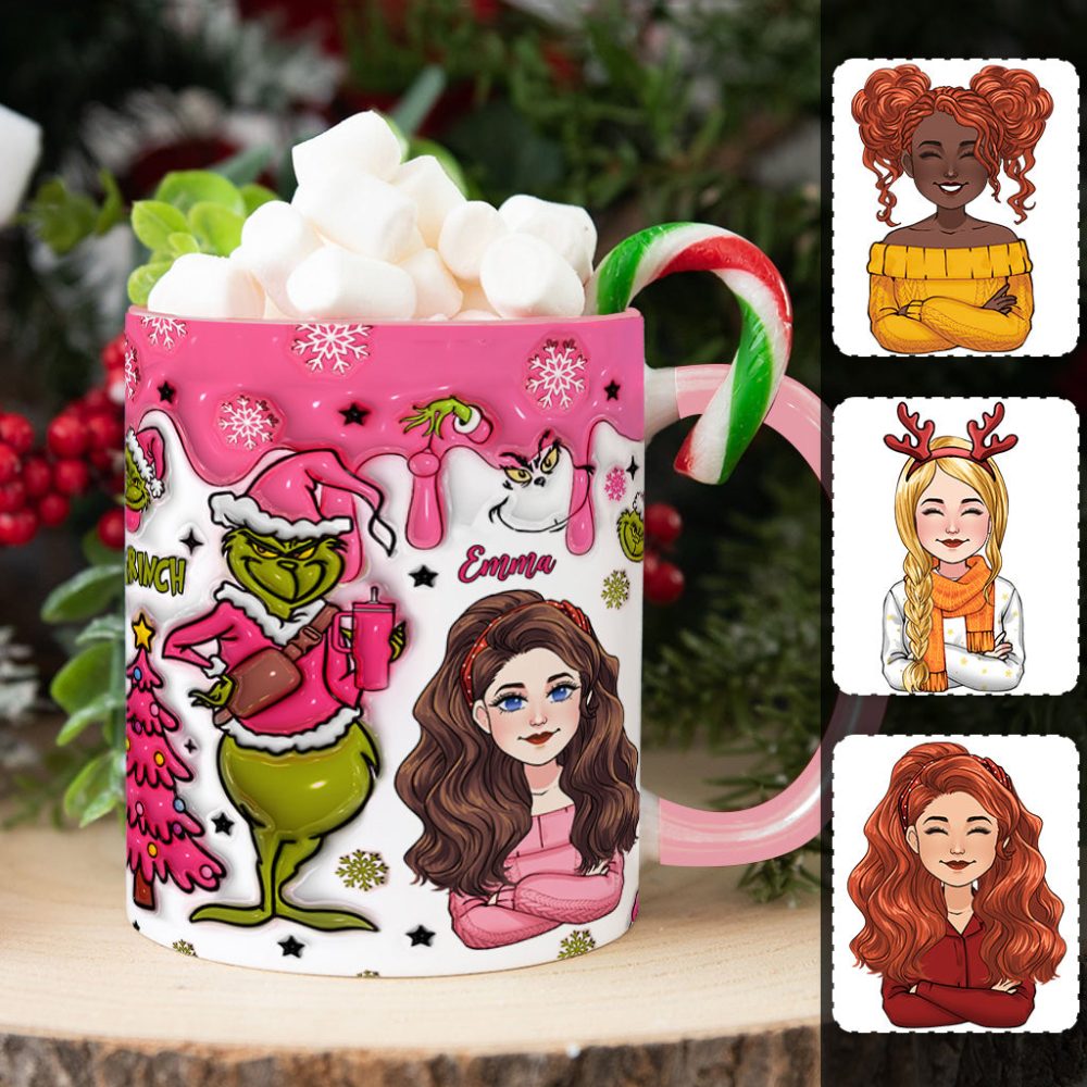 In My Grinch Era - Personalized Stole Christmas Accent Mug Grinch Accent Mug - Image 2