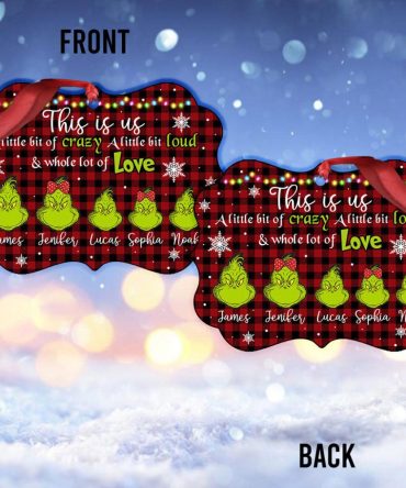 This Is Us Green - Personalized Christmas Stole Christmas Ornament (Printed On Both Sides) Grinch Christmas Ornaments
