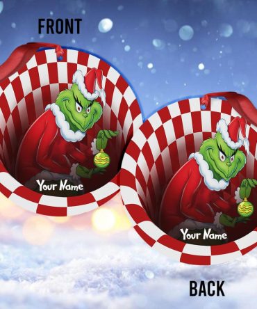 Green Mischief - Personalized Christmas Stole Ornament (Printed On Both Sides) Grinch Christmas Ornaments