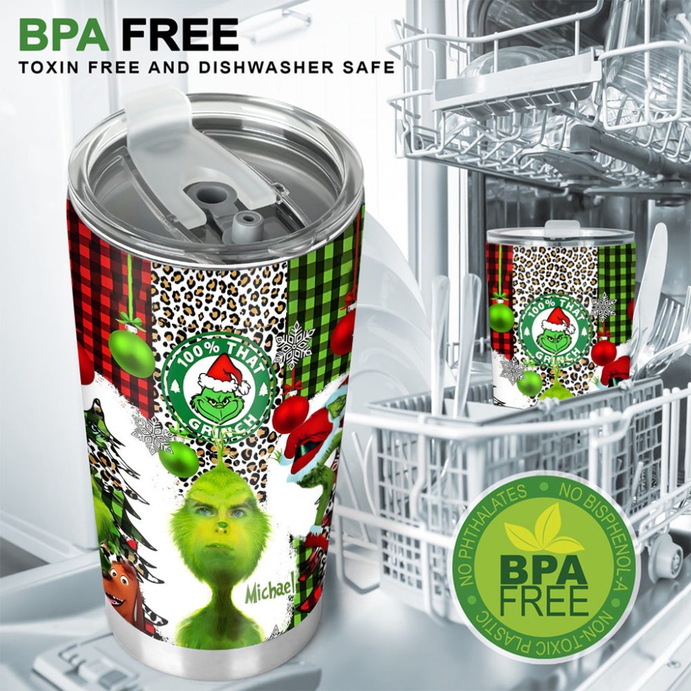 Merry Christmas - Personalized Stole Christmas Tumbler Grinch Tumbler, Grinch Lover Tumbler, Unique Grinch Tumbler, Custom Grinch Tumbler, Personalize - Image 2