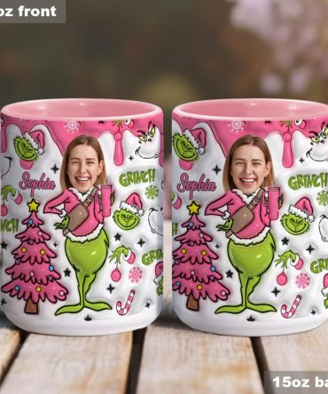 Merry Grinchmas - Personalized Stole Christmas Accent Mug Grinch Accent Mug, Grinch Lover Gift, Unique Grinch Mug, Custom Grinch Mug, Personalized Grinch