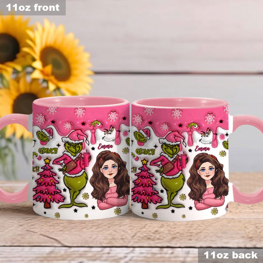 In My Grinch Era - Personalized Stole Christmas Accent Mug Grinch Accent Mug - Image 4