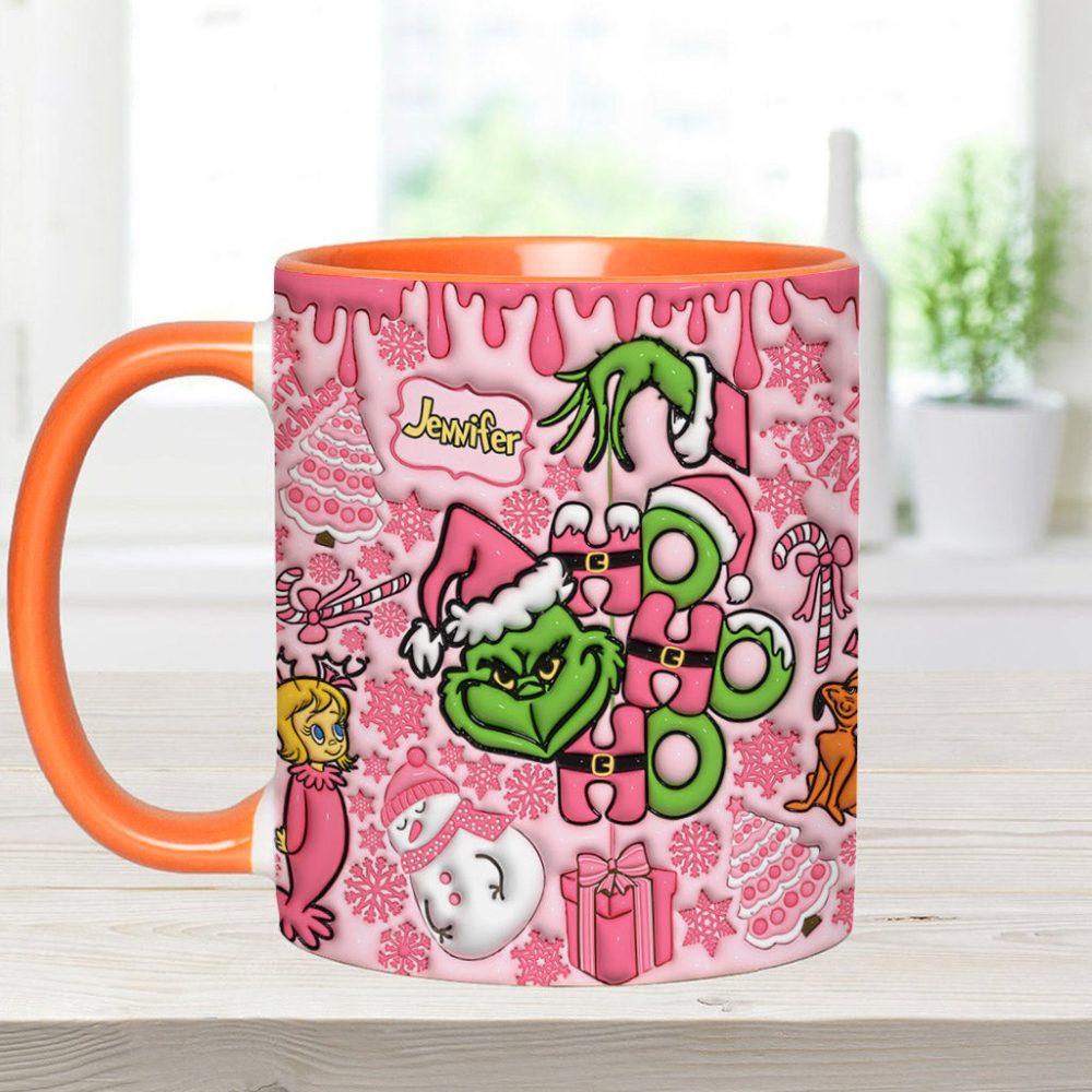 Merry Grinchmas - Personalized Stole Christmas Accent Mug Grinch Accent Mug - Image 5