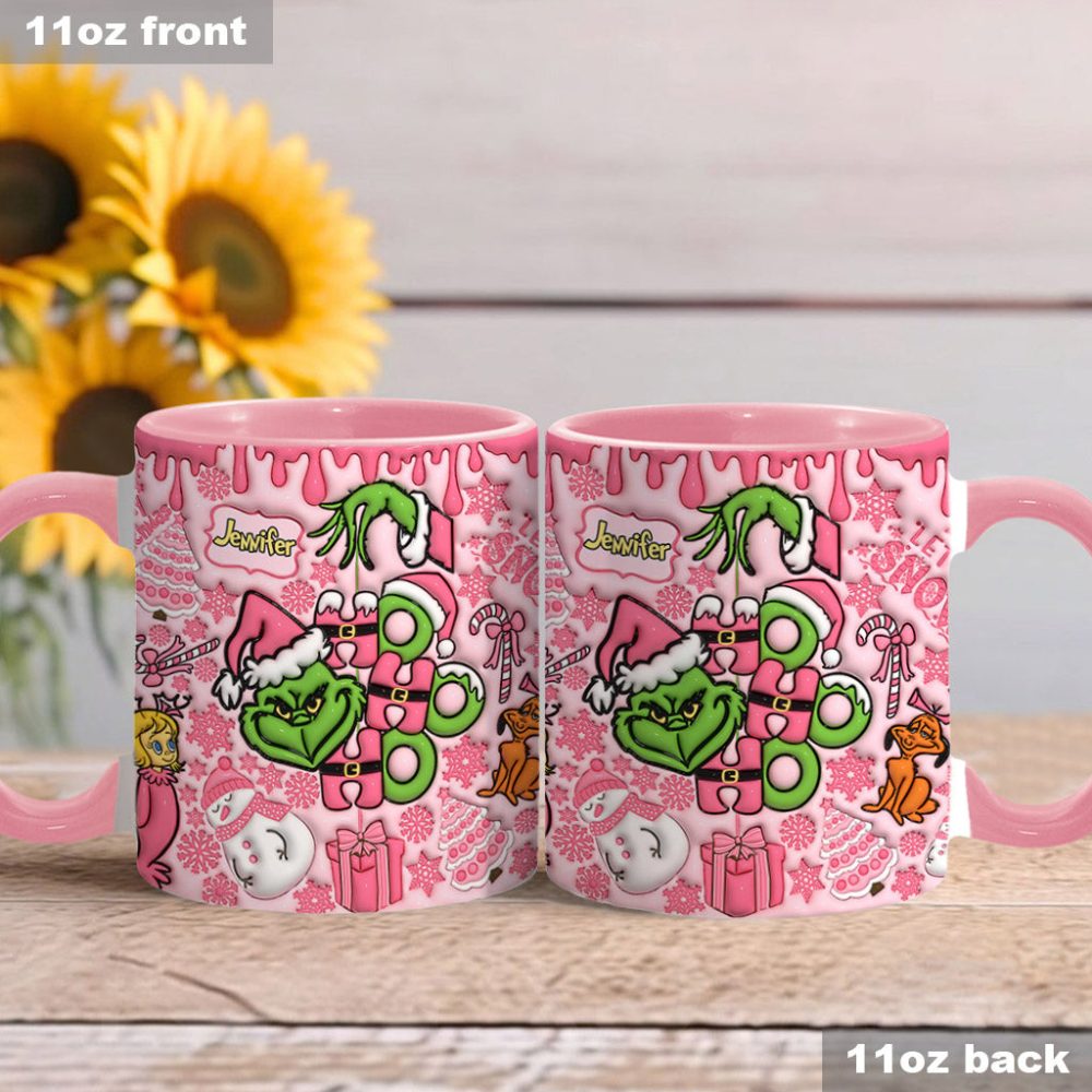Merry Grinchmas - Personalized Stole Christmas Accent Mug Grinch Accent Mug - Image 4