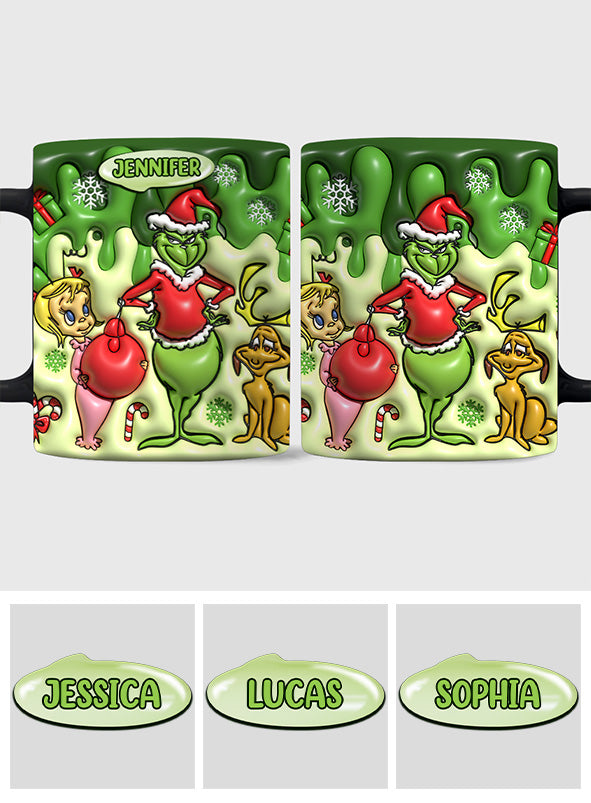 Merry Grinchmas - Personalized Stole Christmas Mug Grinch Mug - Image 2