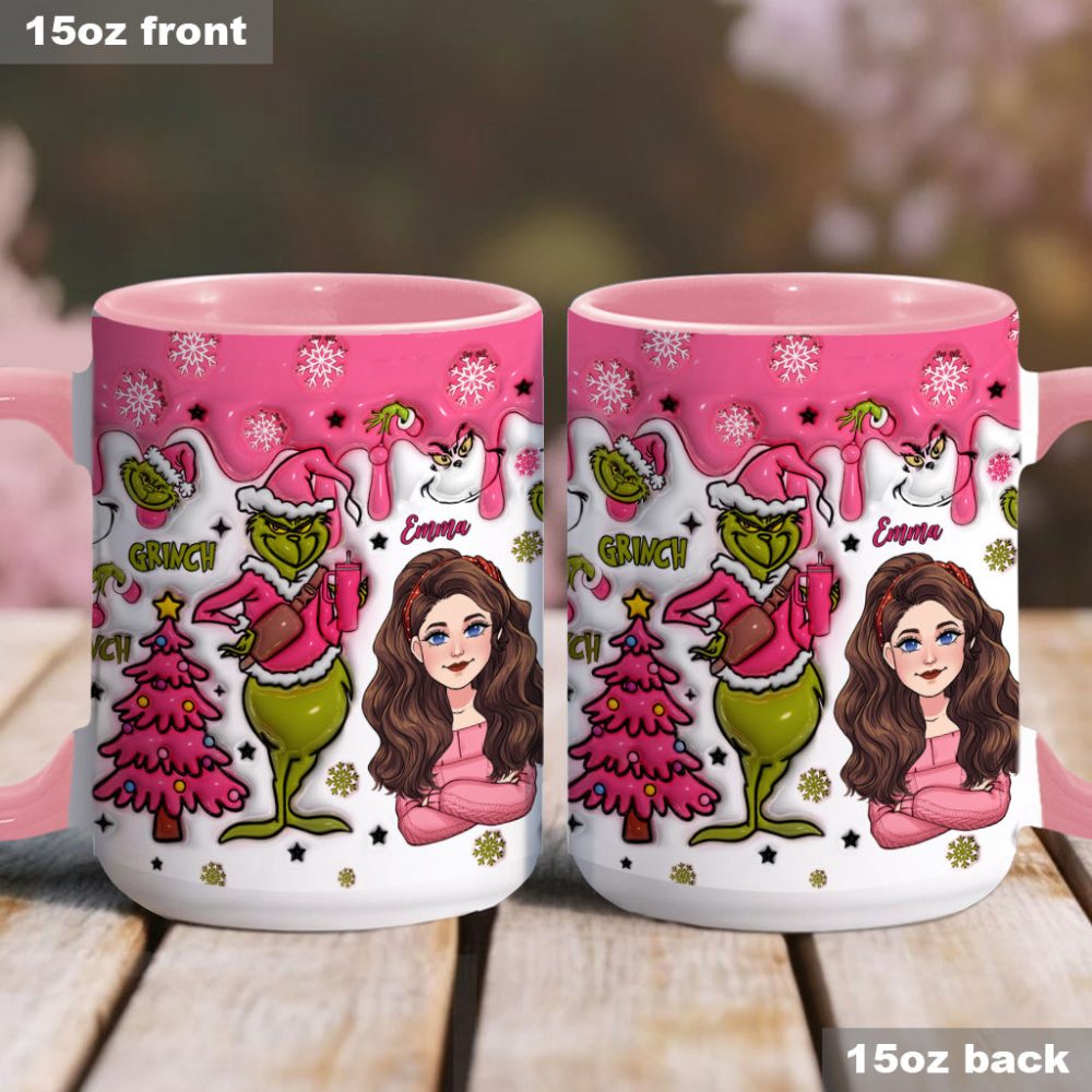 In My Grinch Era - Personalized Stole Christmas Accent Mug Grinch Accent Mug - Image 5