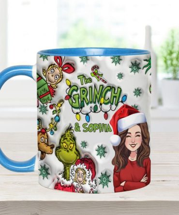 Any Name - Personalized Accent Mug Grinch Accent Mug