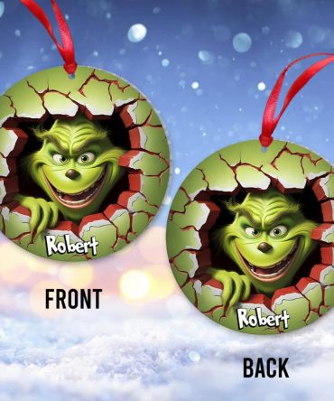 Merry Grinchmas - Personalized Stole Christmas Ornament Grinch Christmas Ornaments