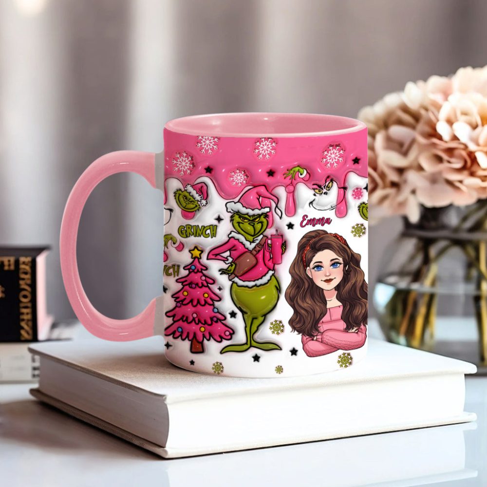 In My Grinch Era - Personalized Stole Christmas Accent Mug Grinch Accent Mug - Image 3