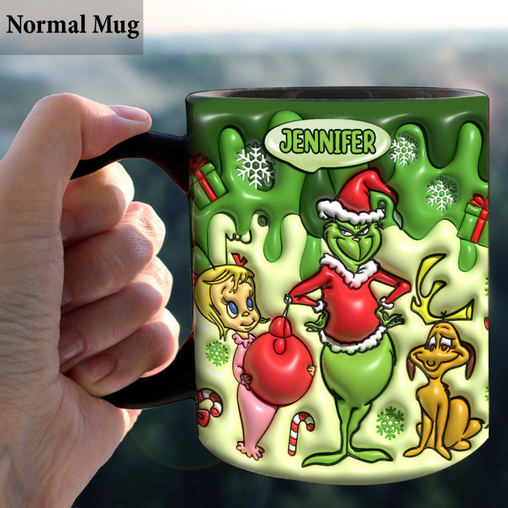 Merry Grinchmas - Personalized Stole Christmas Mug Grinch Mug - Image 5
