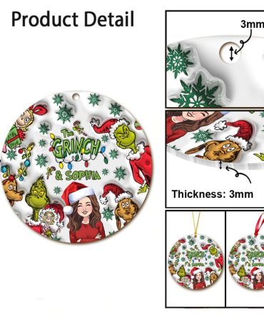 Merry Christmas - Personalized Stole Christmas Ornament Grinch Christmas Ornaments