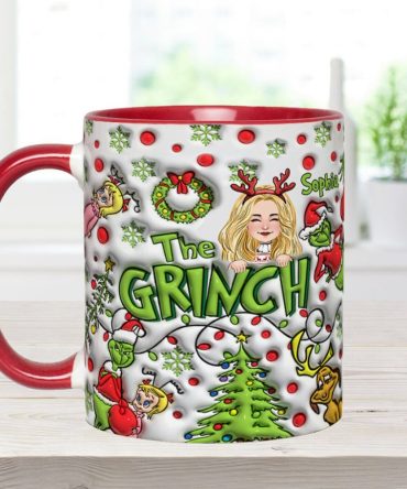 Any Name - Personalized Accent Mug Grinch Accent Mug