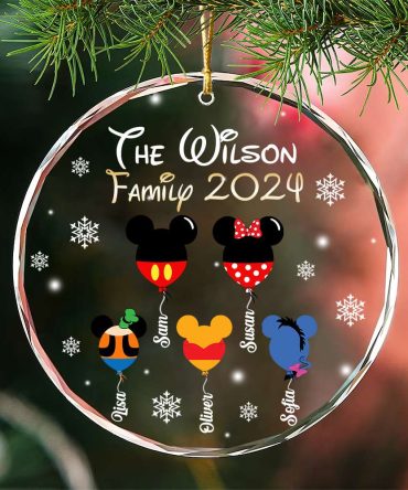 Personalized Christmas Gifts For Family Crystal Ornament 04Kamh160924