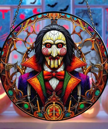Personalized Gifts For Horror Movie Fans Stained Glass Ornament Halloween Gift 01Actn260824