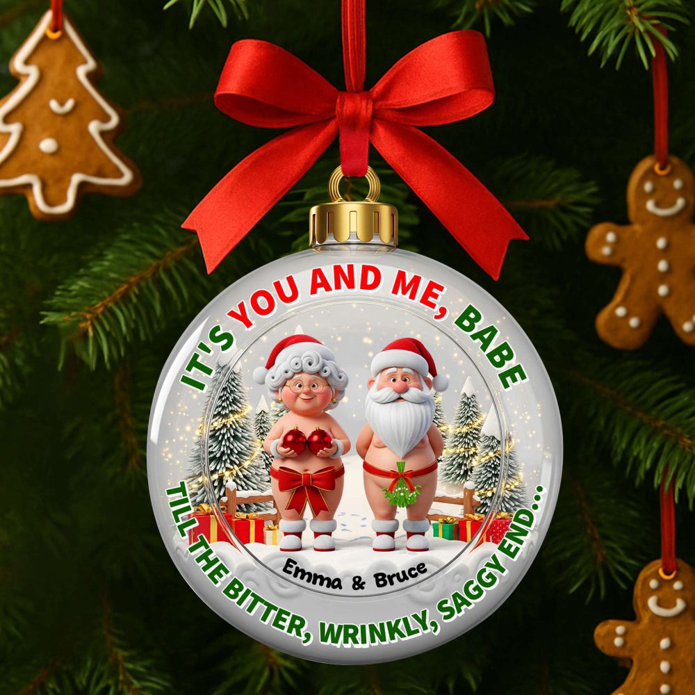 Grumpy Couple Christmas Ornament - Personalized Gift For Couple 04Nalu200825 - Image 2