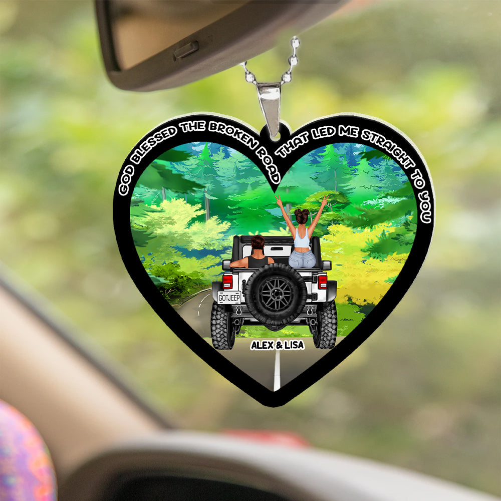 Personalized Gifts For Couple Car Ornament 05Tomh110624Tm