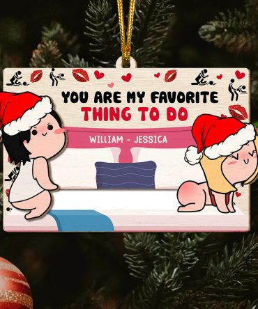 Personalized Christmas Gifts For Couple Wooden Slider Ornament, Funny Rude Gift For Partner 01Qhdt141024Hh