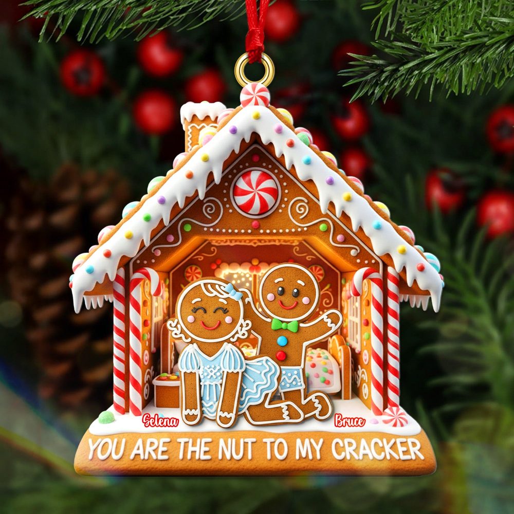 Personalized Gifts For Christmas, Naughty Couple Gingerbread Custom Shape Acrylic Ornament 02Pgmg180925