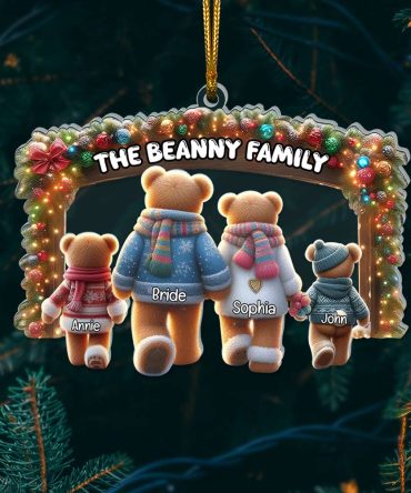 Personalized Gifts For Family, Bear Family Walking Hand In Hand 01Ohlu291024
