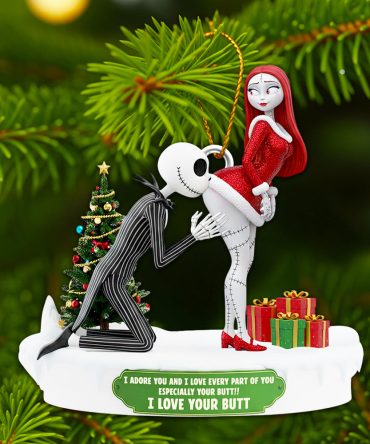 Naughty Skeleton Couple Christmas Ornament - Personalized Gifts For Couple 03Ohdt110925