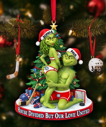 Love On Ice Christmas Ornament - Personalized Gift For Couples 02Hulu290925