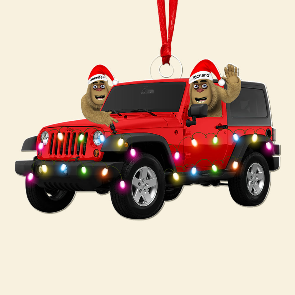 Personalized Gifts For Off Road Lovers Christmas Ornament, Happy Bigfoot 06Qhqn140924 - Image 2