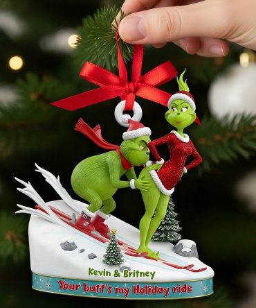 Skiing Couple Christmas Ornament Personalized Gifts For Couple 03Ohdt190925