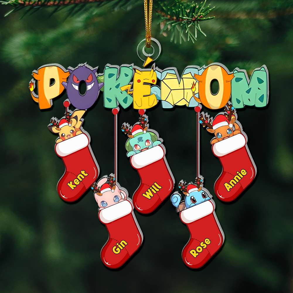 Personalized Gifts For Mom Cute Hanging Socks Acrylic Ornament 01Kalu121124