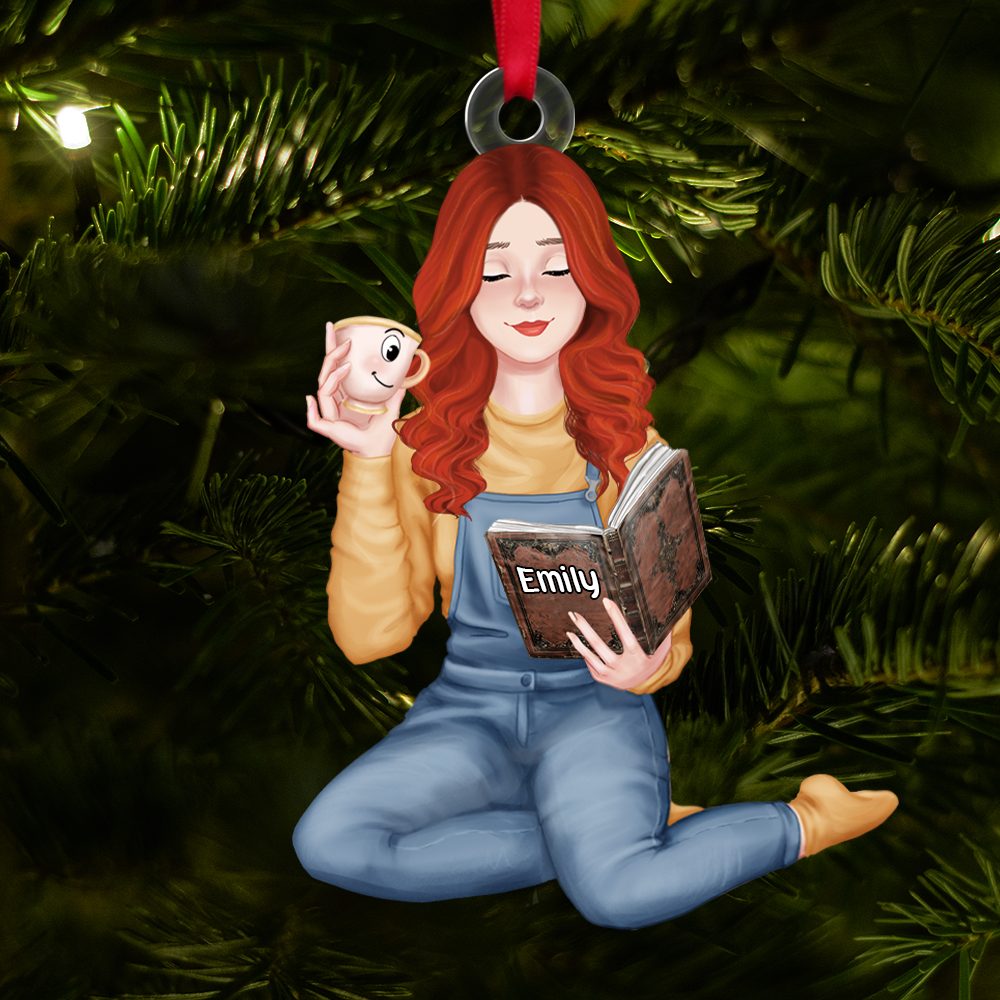 Personalized Christmas Gifts For Reading Girl Ornament 03Acpu111124Pa